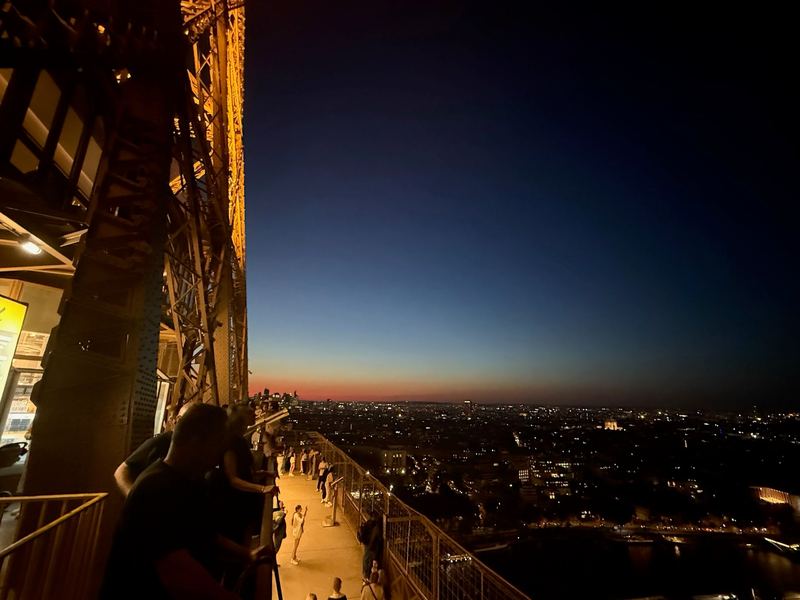 The last of the sunset from the second floor of the Eiffel Tower
