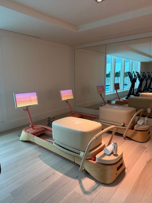Reformers in the fitness room