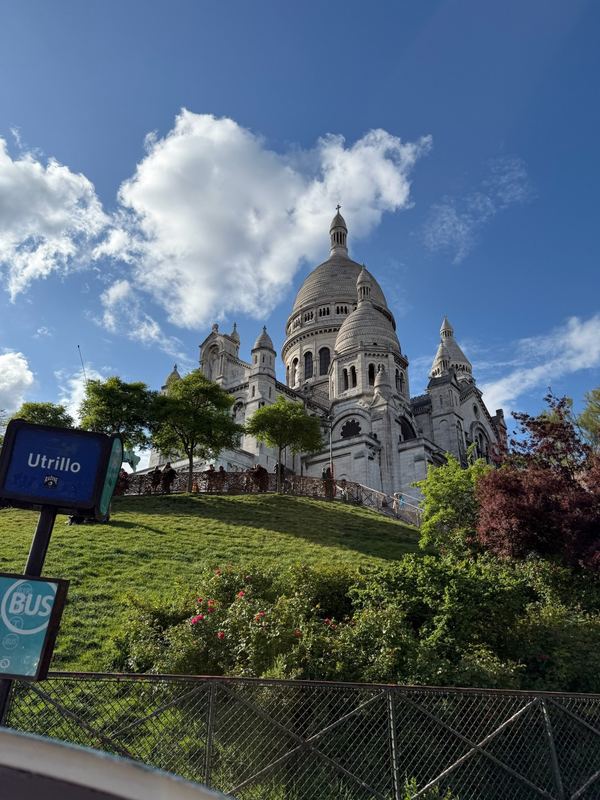 Sacré-Cœur on the hill of Montmartre, from the lawns below